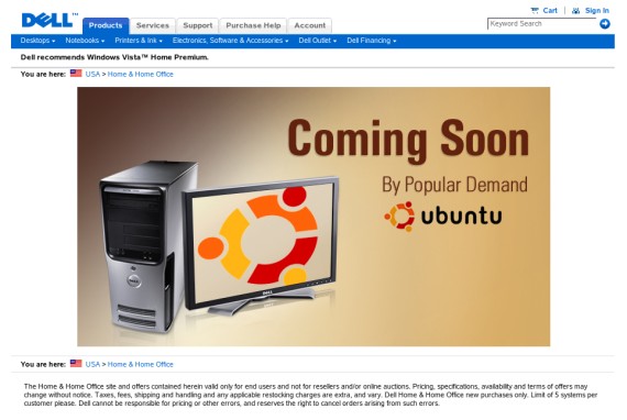Equipos Dell con Linux preinstalado (Ubuntu)