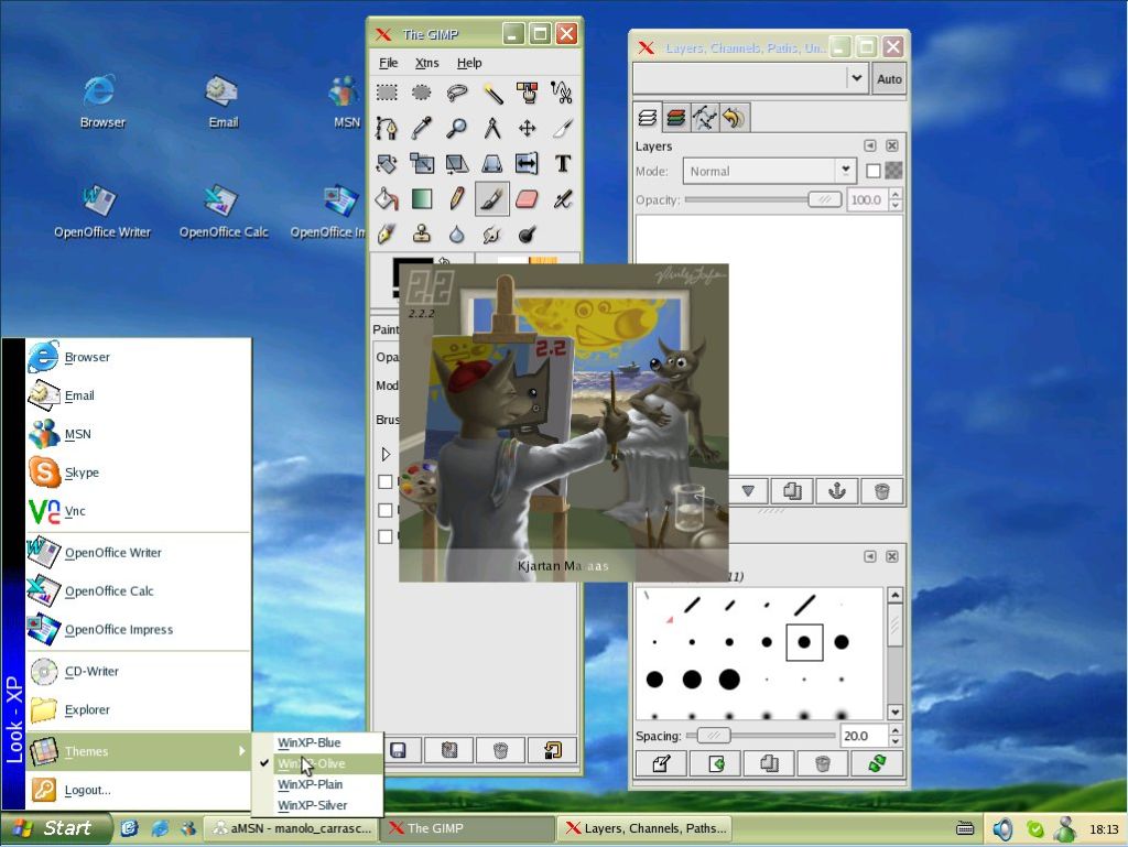 Linux con apariencia de Windows XP