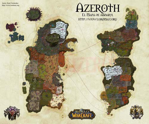 El Mapa de Azeroth en Castellano