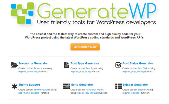 generate wordpress settings custom codes files
