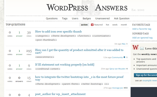 wordpress stack overflow questions answers